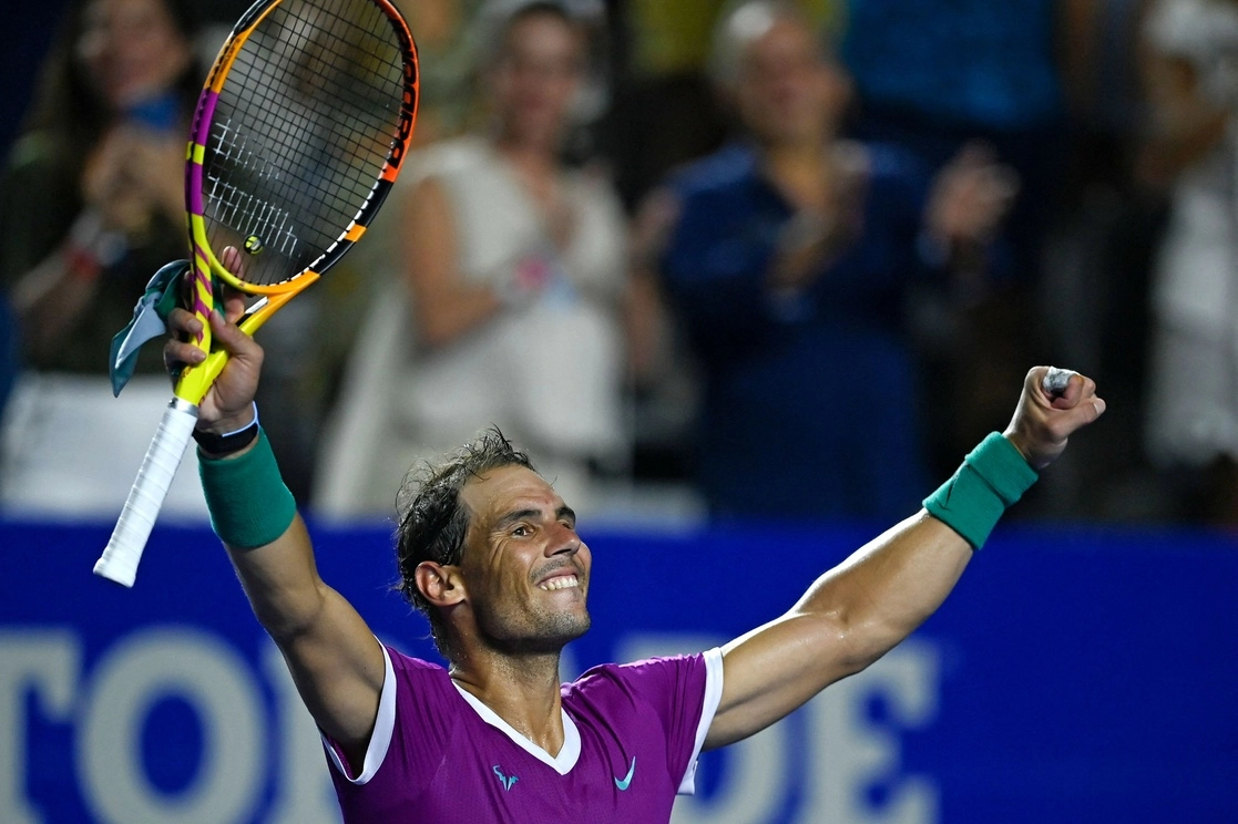 Rafael Nadal buscará levantar su cuarto trofeo del Abierto de Acapulco ante el británico, Cameron Norrie. Foto Afp