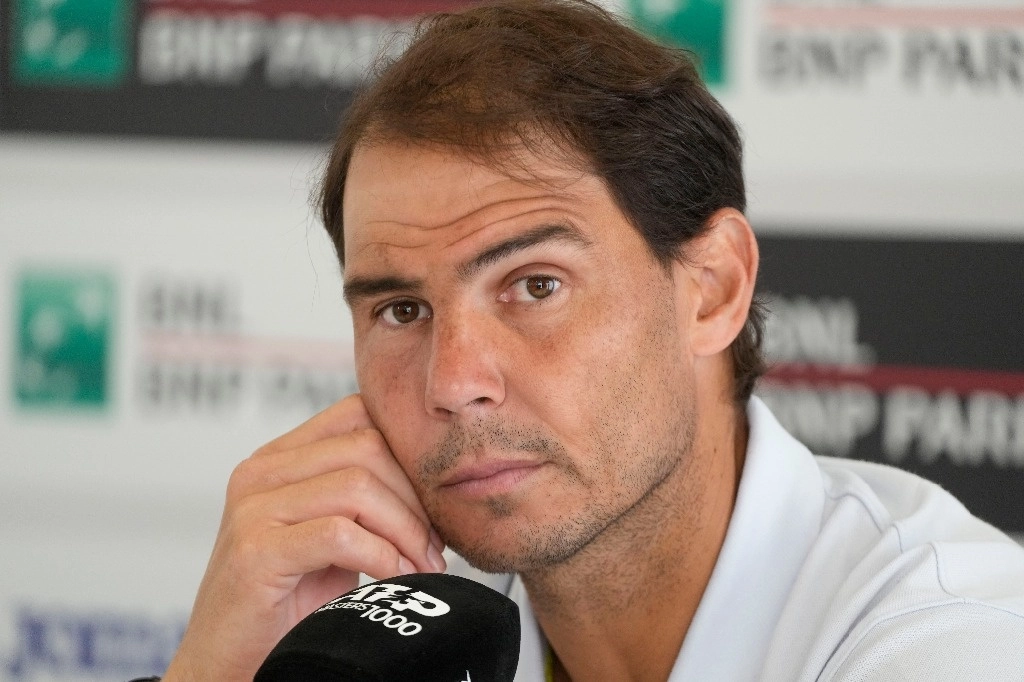 "Todos los partidos son ahora más difíciles y más imprevisibles para mí de lo que lo eran antes, sobre todo en tierra batida (...) pero las perspectivas son buenas si sigo trabajando de la forma correcta y si mi cuerpo me lo permite", dijo Nadal previo al Masters 1000 de Roma, el 8 de mayo de 2024. Foto Ap