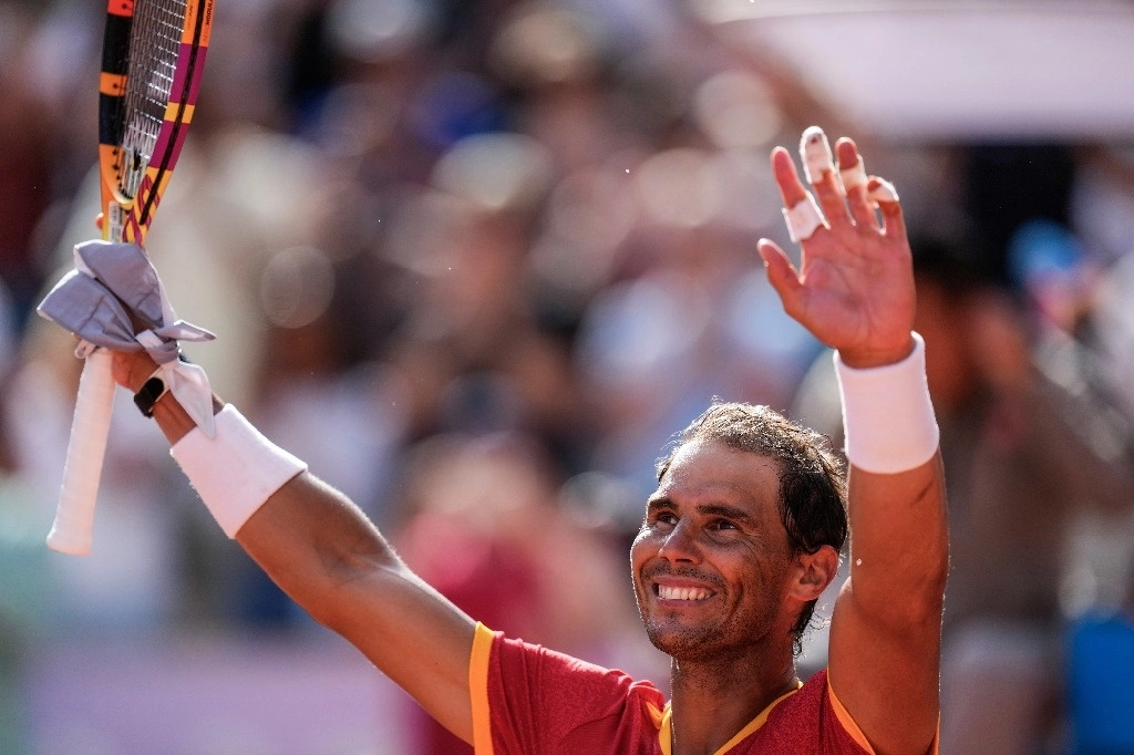 Rafael Nadal salió airoso del primer duelo en el torneo olímpico de tenis en el complejo de Roland Garros. Foto Ap 