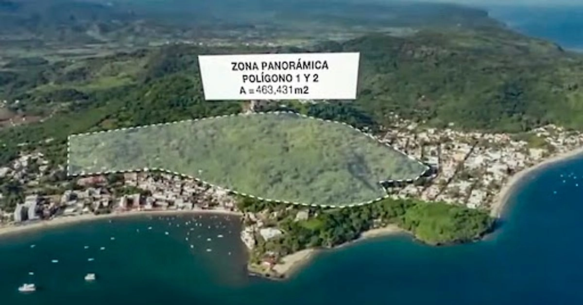 Cuadro de las tierras de la Riviera Nayarit recuperadas por la Fiscalía General de la República y el gobierno del estado, el cual fue presentado ayer en conferencia. 