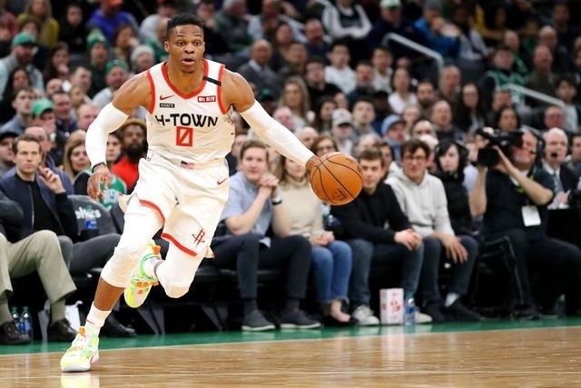 Russell Westbrook, de los Rockets de Houston, equipo de la Conferencia Oeste de la NBA. Foto Afp 
