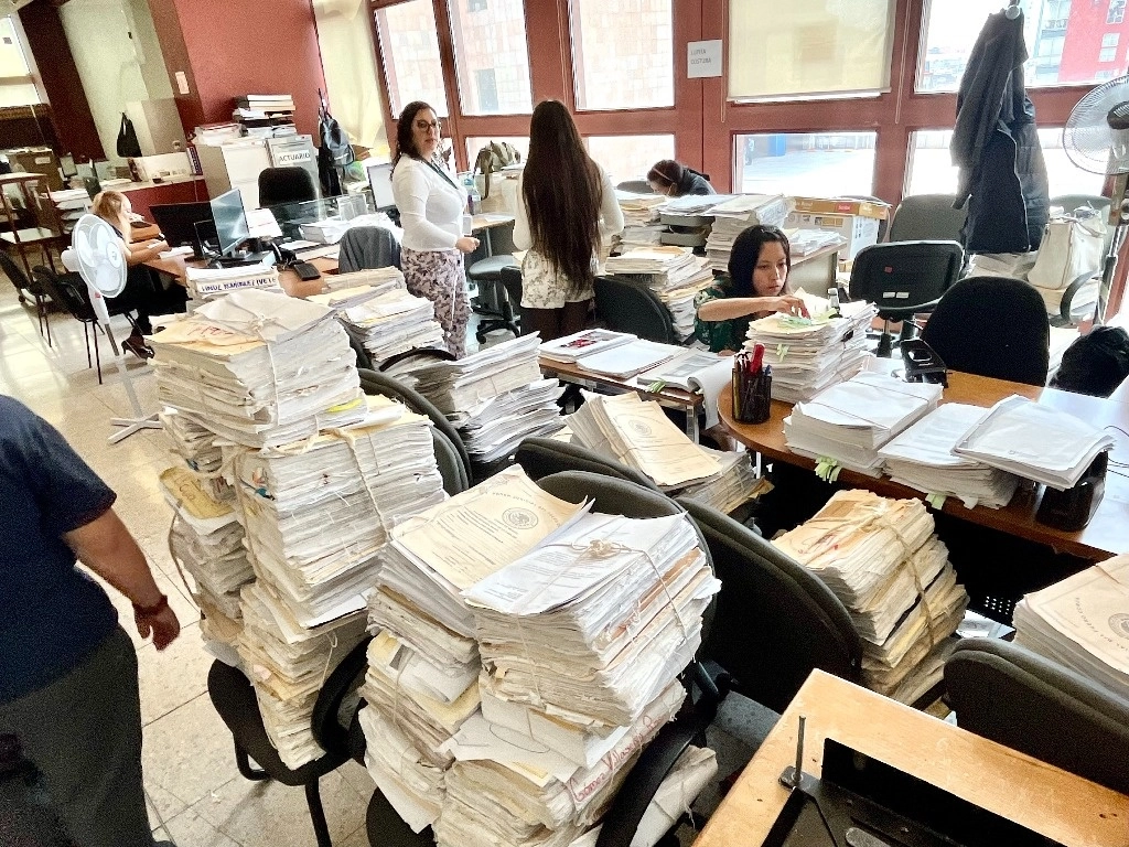 Actividades laborales en los Juzgados familiares de la Ciudad de México. Foto Luis Castillo 
