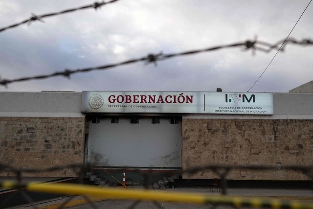 Centro del INM en Ciudad Juárez, Chihuahua. Foto Afp
