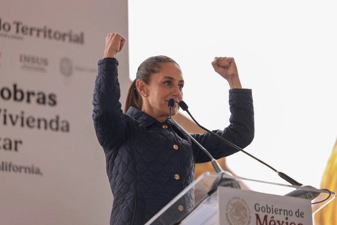El gobierno de México negocia una situación preferencial sobre tarifas a las exportaciones, ratificó ayer la mandataria durante su gira por Baja California.  Foto 
