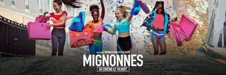Imagen usada en el cartel de Francia de la película 'Mignonnes'. Foto tomada de Twitter @BienouBien_Prod