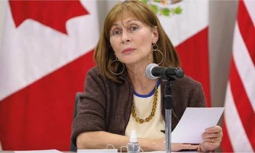 Compartimos una visión clara con Mary Ng (Canadá) y Katherine Tai (EU) de mantener el compromiso por crear una región comercial incluyente, justa y productiva, dijo Tatiana Clouthier. Foto @SE_mx