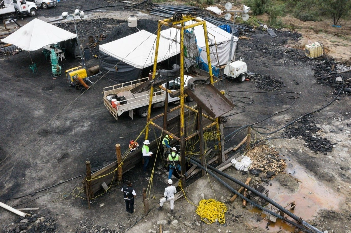 Labores de rescate de los mineros atrapados en la mina ‘El Pinabete’, el 16 de agosto de 2022. Foto Cuartoscuro
