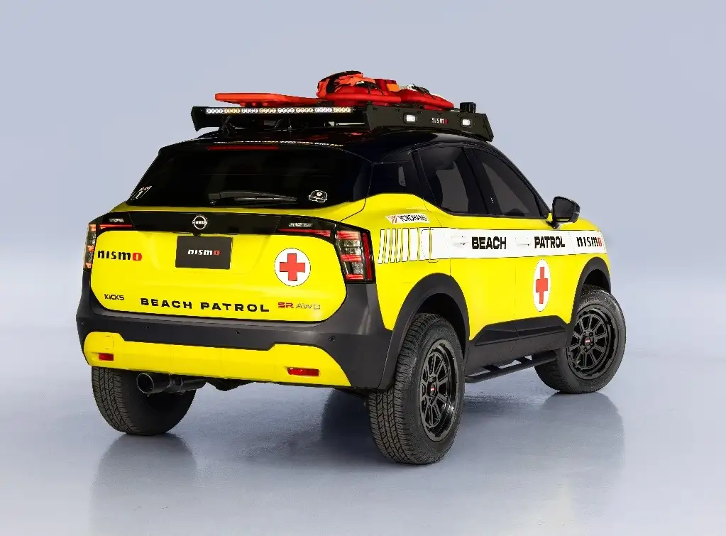 Nissan Kicks deslumbró en el SEMA Show 2024 con la propuesta de
equipamiento concepto Beach Patrol. Foto cortesía Nissan 
