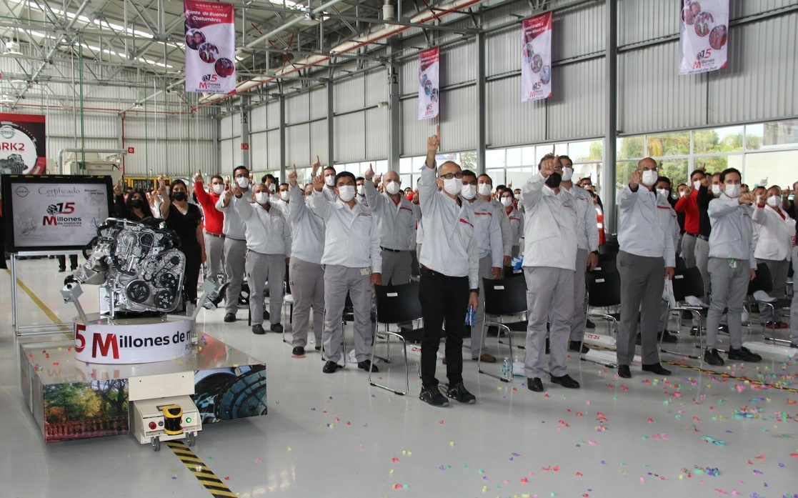 Se requirieron más de 38 mil toneladas de aluminio, hierro gris fundido y 6.5 millones de horas de trabajo para lograr ensamblar un millón más de motores.
Foto. Cortesía Nissan Mexicana.
