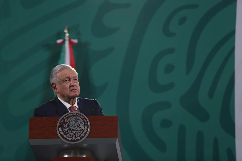 Andrés Manuel López Obrador, presidente de México, durante las respuestas a la prensa durante la conferencia mañanera desde Palacio Nacional, el 2 de septiembre de 2021. Foto Yazmín Ortega Cortés