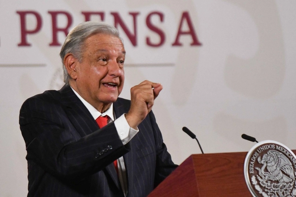 El presidente Andrés Manuel López Obrador, durante su conferencia de prensa matutina realizada en Palacio Nacional. Foto Cuartoscuro 