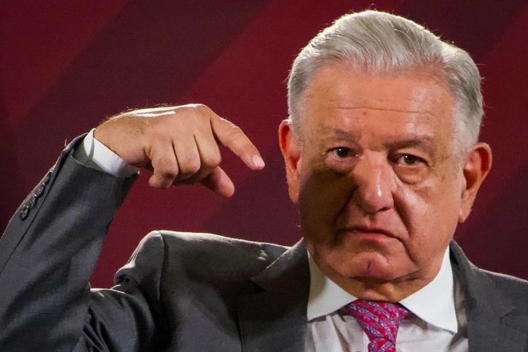 Andrés Manuel López Obrador, durante su conferencia matutina desde Palacio Nacional, este viernes 16 de junio. Foto Cuartoscuro 