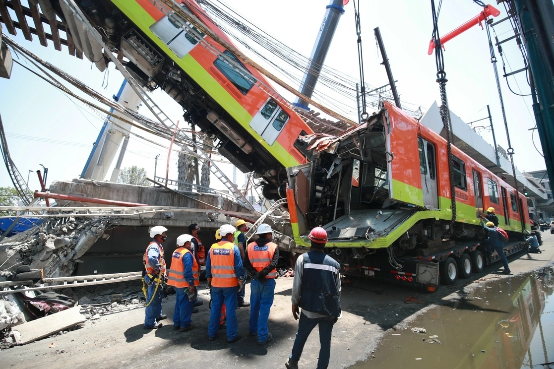 Zona del accidente de la Línea 12 del Metro, en imagen del 4 de mayo de 2021. Foto Luis Castillo