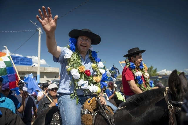 Luis Arce, candidato presidencial del MAS encabeza la intención de voto rumbo a las elecciones presidenciales del 18 de octubre. Foto Afp