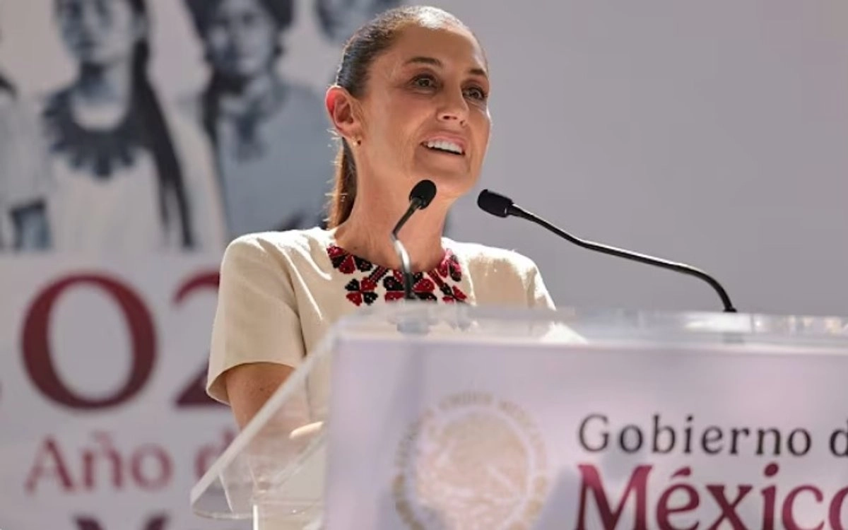 La presidenta Claudia Sheinbaum durante el lanzamiento del Plan Campeche. Imagen tomada de video compartido en 