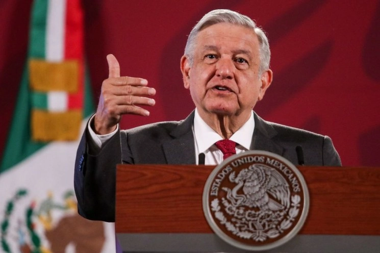 El presidente Andrés Manuel López Obrador durante la conferencia matutina en Palacio Nacional. Foto Cuartoscuro