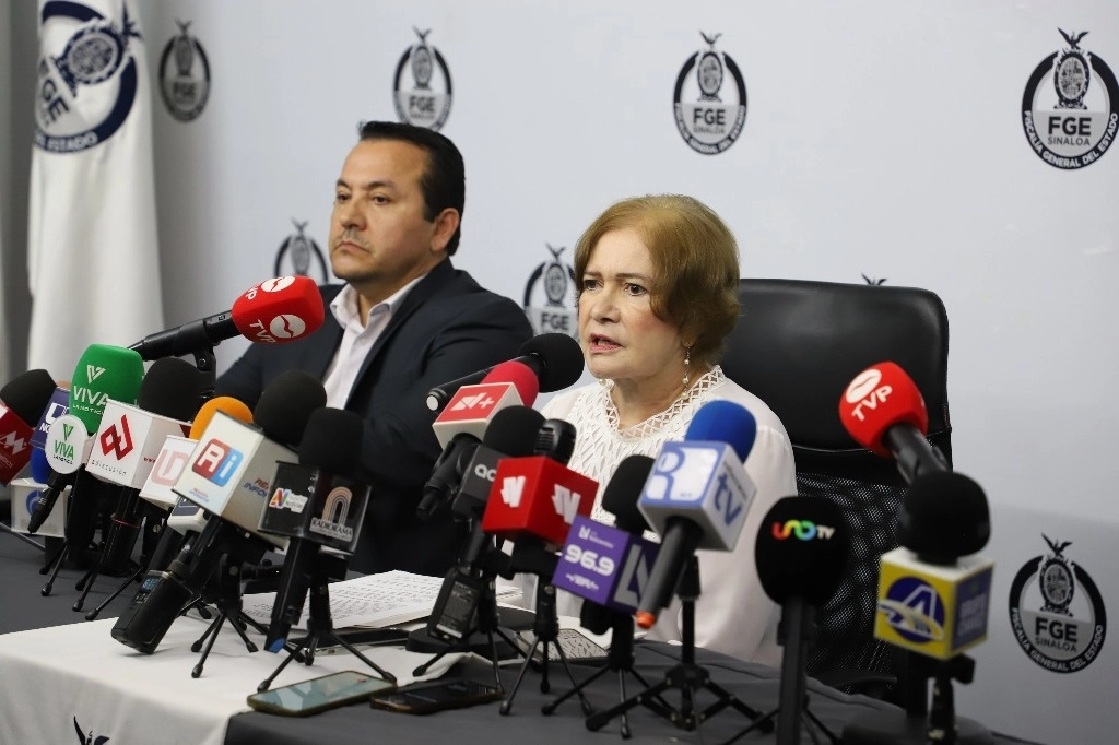 La titular de FGE dió un informe sobre la carpeta de investigación iniciada por homicidio doloso de Héctor Melesio Cuén Ojeda. Foto Tomada de X @FiscaliaSinaloa
