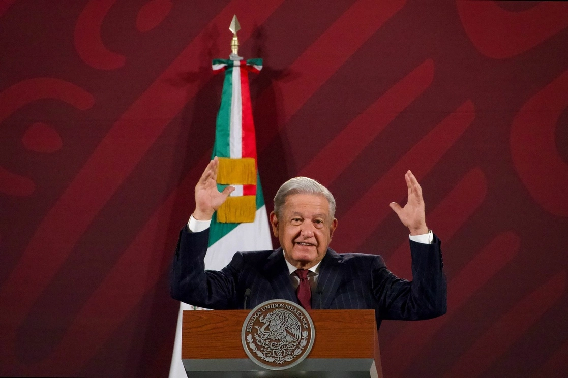 El presidente Andrés Manuel López Obrador, durante su conferencia matutina desde Palacio Nacional, el 10 de marzo de 2023. Foto Cuartoscuro 