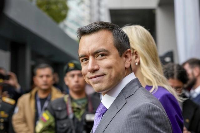 El presidente de Ecuador, Daniel Noboa. Foto Ap