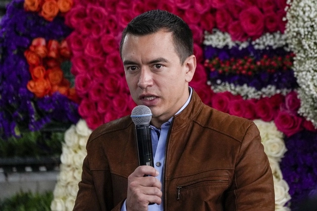 El presidente de Ecuador, Daniel Noboa en imagen de archivo. Foto Ap