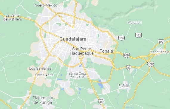 Se reportaron ocho personas asesinadas en tres hechos distintos en Tlaquepaque, Jalisco. Foto tomada de Google Maps