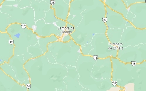 Policías municipales se enfrentaron a tiros a un civil armado en la colonia Jacinto López, en Zamora, Michoacán. Captura de imagen de Google Maps