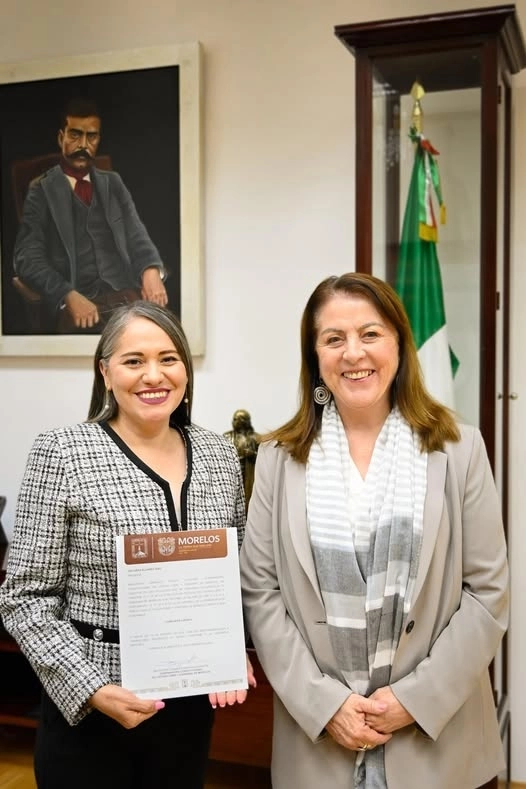 La gobernadora del estado de Morelos, Margarita González Saravia, designó a Dolores Álvarez Díaz como titular de la Consejería Jurídica. Foto Facebook Gobierno del Estado de Morelos
