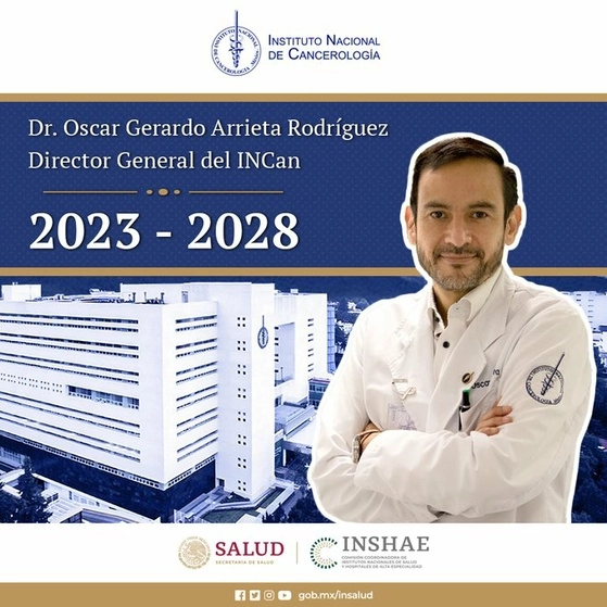 Oscar Gerardo Arrieta Rodríguez, nuevo director general del Incan. Foto tomada de la cuenta de Twitter @incanMX