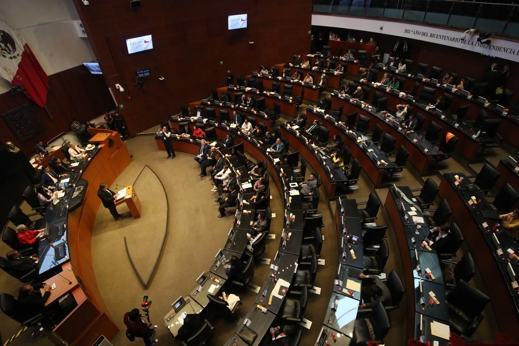 Sesión de trabajo en el Senado de la República, el 14 de febrero de 2024. Foto Yazmín Ortega Cortés