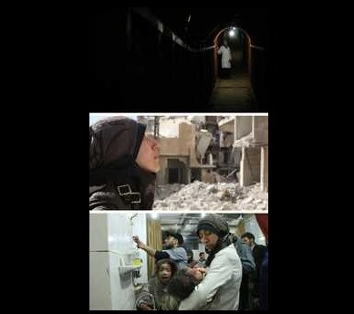 Fotogramas de la película, en los que aparece la doctora Amani Ballour