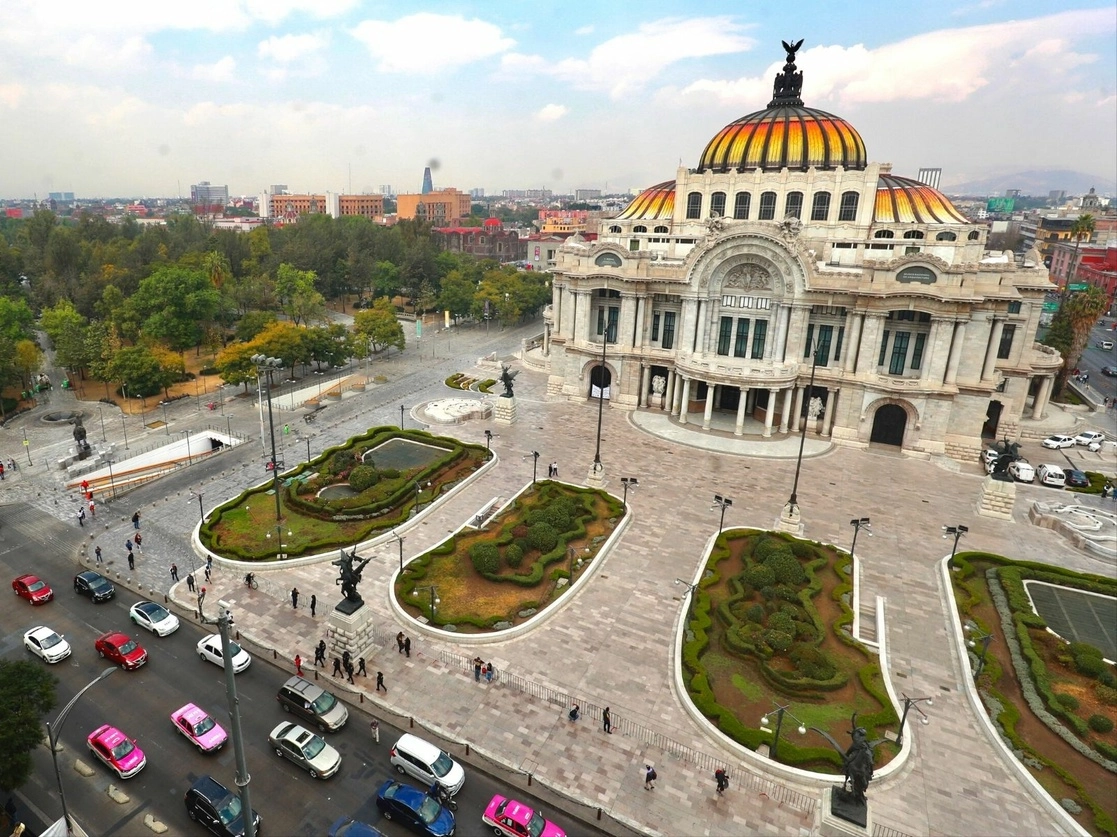 Perspectiva del Palacio de Bellas Artes, ubicado en el Centro Histórico de la CDMX en imagen de archivo. Foto Luis Castillo 