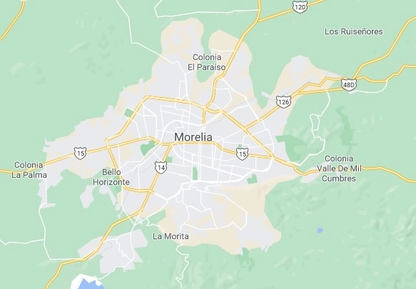 Los normalistas de Tiripetío han secuestrado vehículos para realizar sus protestas en calles de Morelia. Foto tomada de Google Maps
