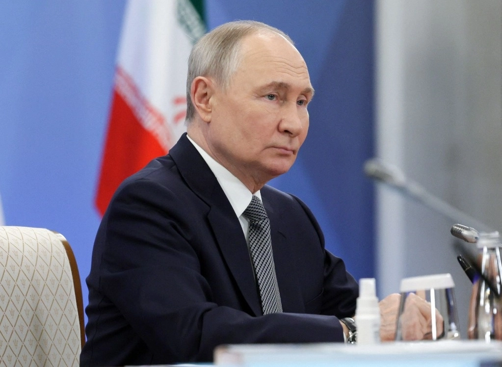 Vladimir Putin, presidente de Rusia, en una reunión del Consejo Económico Supremo Euroasiático en la región de Leningrado, el 26 de diciembre de 2024. Foto Afp 