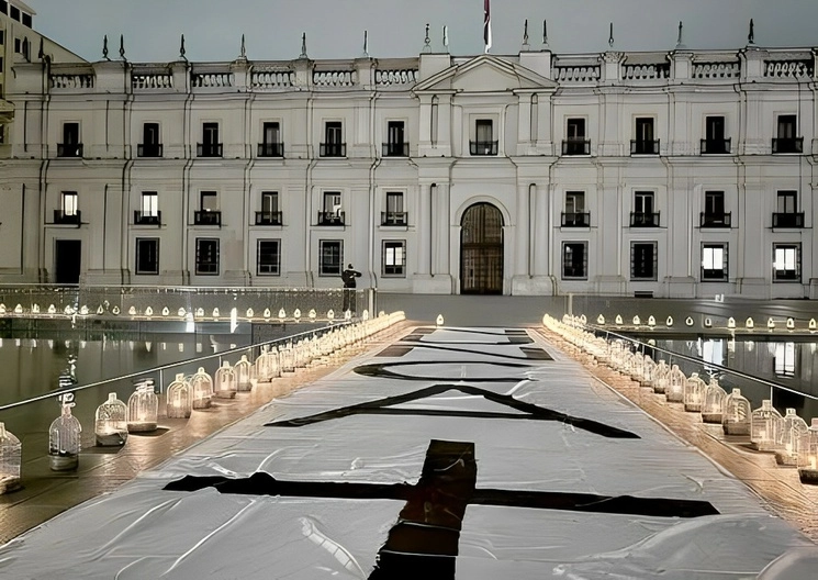 Palacio de La Moneda, en Santiago de Chile, ayer.Foto Alonso Urrutia