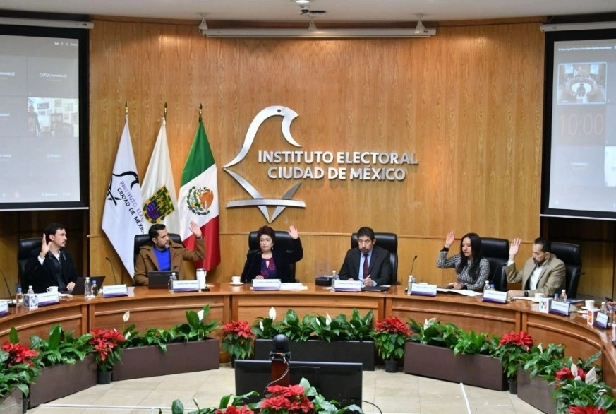Sesión del Instituto Electoral de la Ciudad de México, en imagen de archivo. Foto IECM