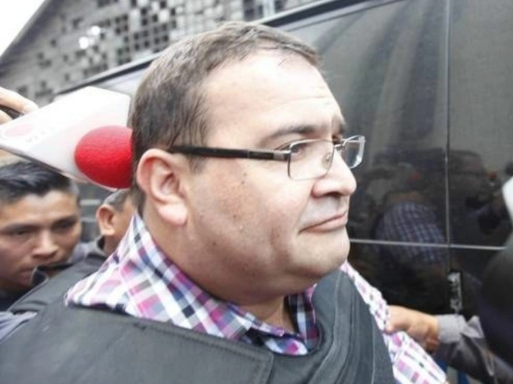 Javier Duarte de Ochoa, ex mandatario de Veracruz, durante una audiencia ante un juez de Guatemala en abril de 2017. Foto Víctor Camacho

