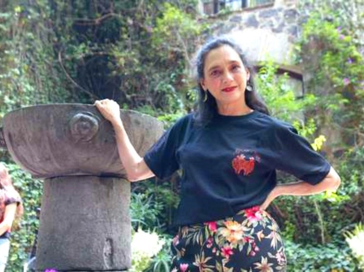 La actriz, activista y productora en la casa de Emilio Indio Fernández, en Coyoacán. Foto Cristina Rodríguez