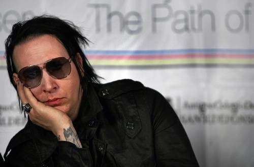 En imagen de archivo, Marylin Manson, en el Colegio de San Ildefonso. Foto Marco Peláez
