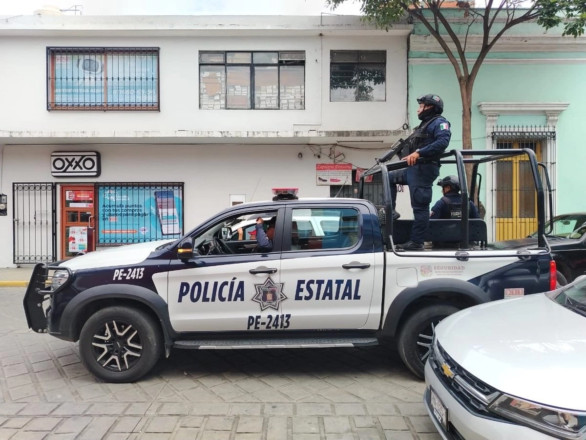 Elementos de la Policía Estatal de Oaxaca en imagen de archivo. Foto tomada de la cuenta de X 