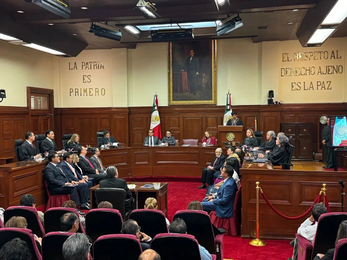 Presentación del Primer Informe de Labores del ministro presidente de la SCJN, Hugo Aguilar Ortiz, en la Ciudad de México, el 10 de diciembre de 2025. 