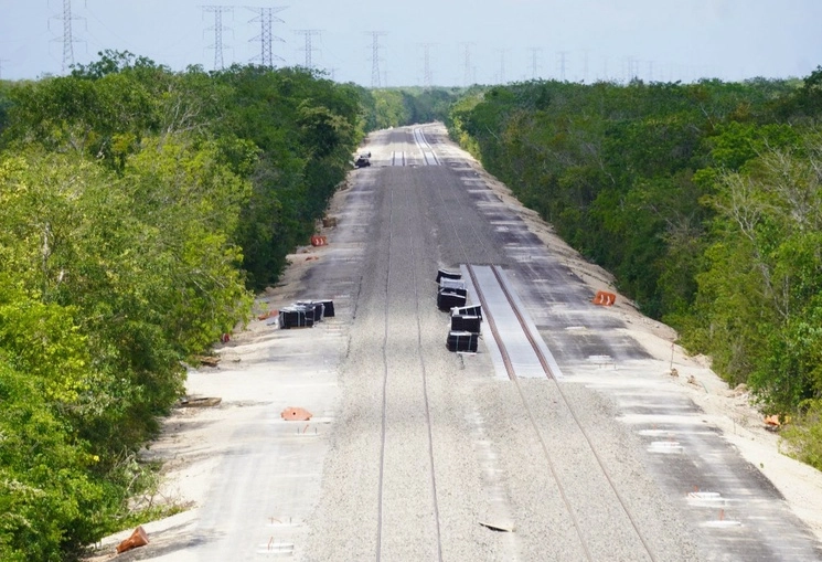 Trabajos avanzados del tramo 4 del Tren Maya. Foto Cuartoscuro / Archivo