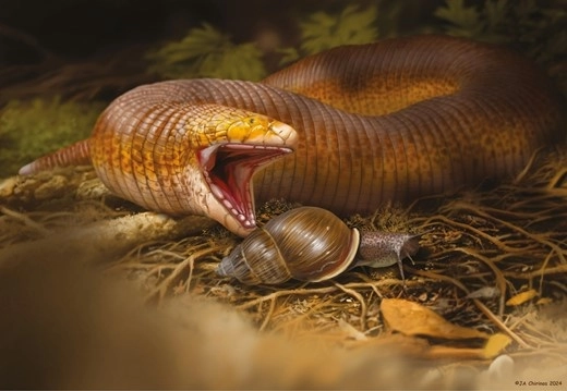 Terastiodontosaurus marcelosanchezi, que vivió hace unos 50 millones de años, es la especie más grande conocida del grupo Amphisbaenia, con una longitud craneal de más de cinco centímetros. Foto tomada de https://academic.oup.com/zoolinnean/article/202/3/zlae133/7906359?login=false 


