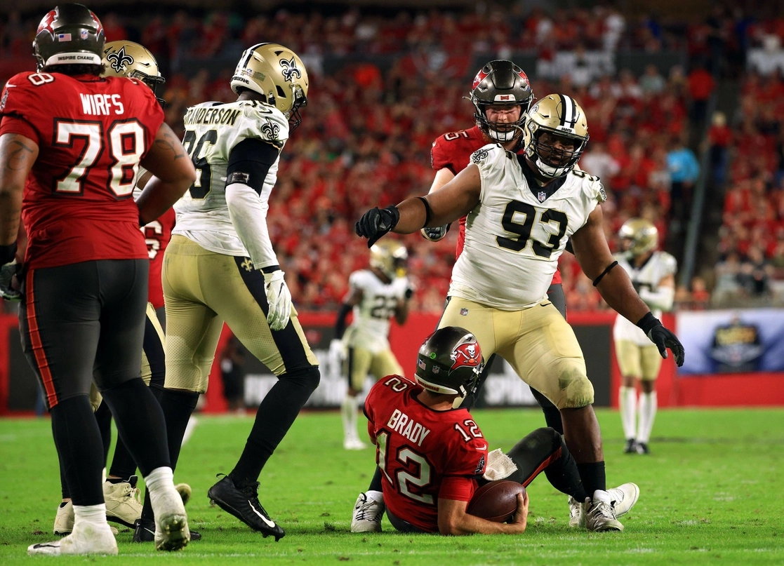 No fue la noche de Tom Brady. Foto Afp