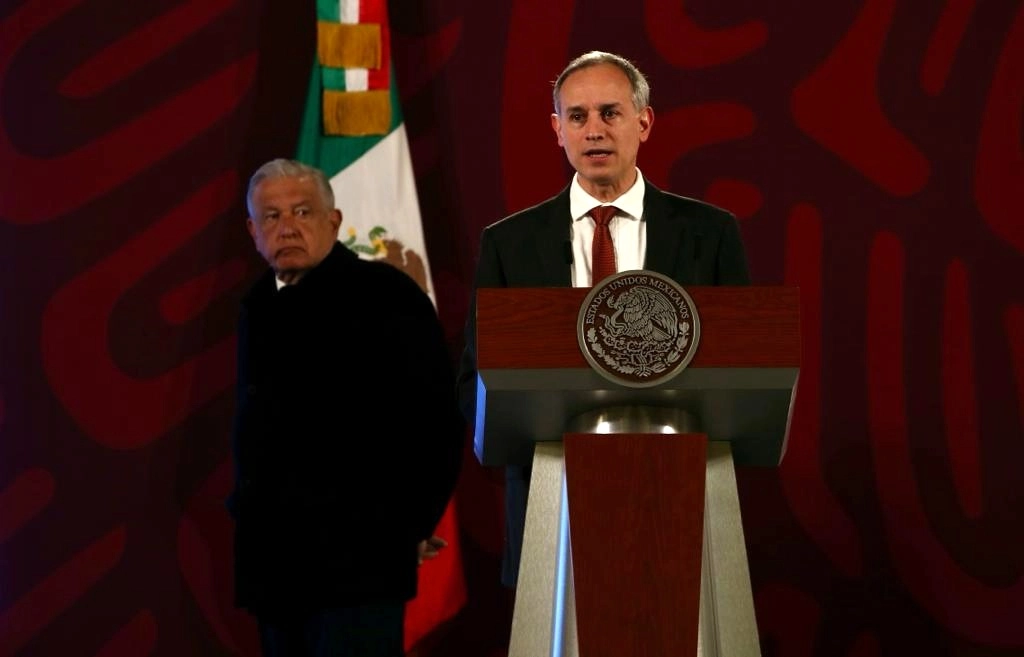 El subsecretario de Prevención y Promoción de la Salud, Hugo López-Gatell, durante la conferencia presidencial matutina en Palacio Nacional, en la Ciudad de México, el 15 de febrero de 2022. Foto Yazmín Ortega Cortés