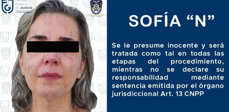 Sofía Soraya Von Roehrich, hermana del ex delegado en Benito Juárez, Christian Von Roehrich. Imagen difundida por la Fiscalía de la CDMX  