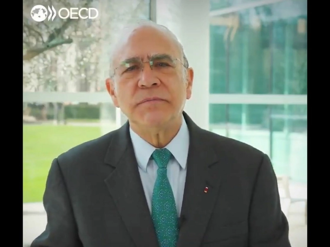 José Angel Gurría, secretario general de la OCDE. Imagen tomada de un video difundido a través del Twitter de @A_Gurria / Archivo