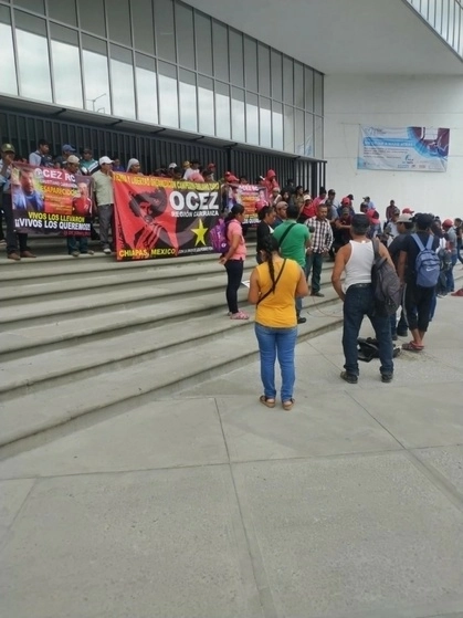 “Dejamos claro que somos una organización campesina que lucha por nuestras demandas agrarias, sociales, productivas de Justicia y por la defensa de los derechos humanos”. Foto La Jornada