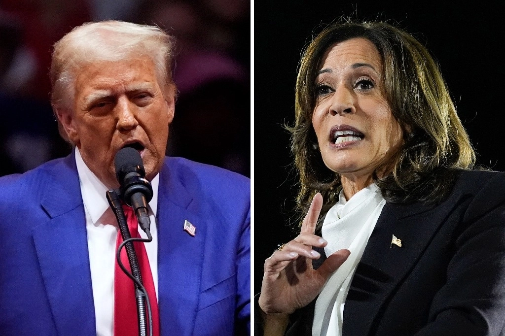 En la recta final de las campañas, Donald Trump y Kamala Harris ofrecieron discursos a sus simpatizantes donde se comprometen a "salvar" a EU. Foto Ap.