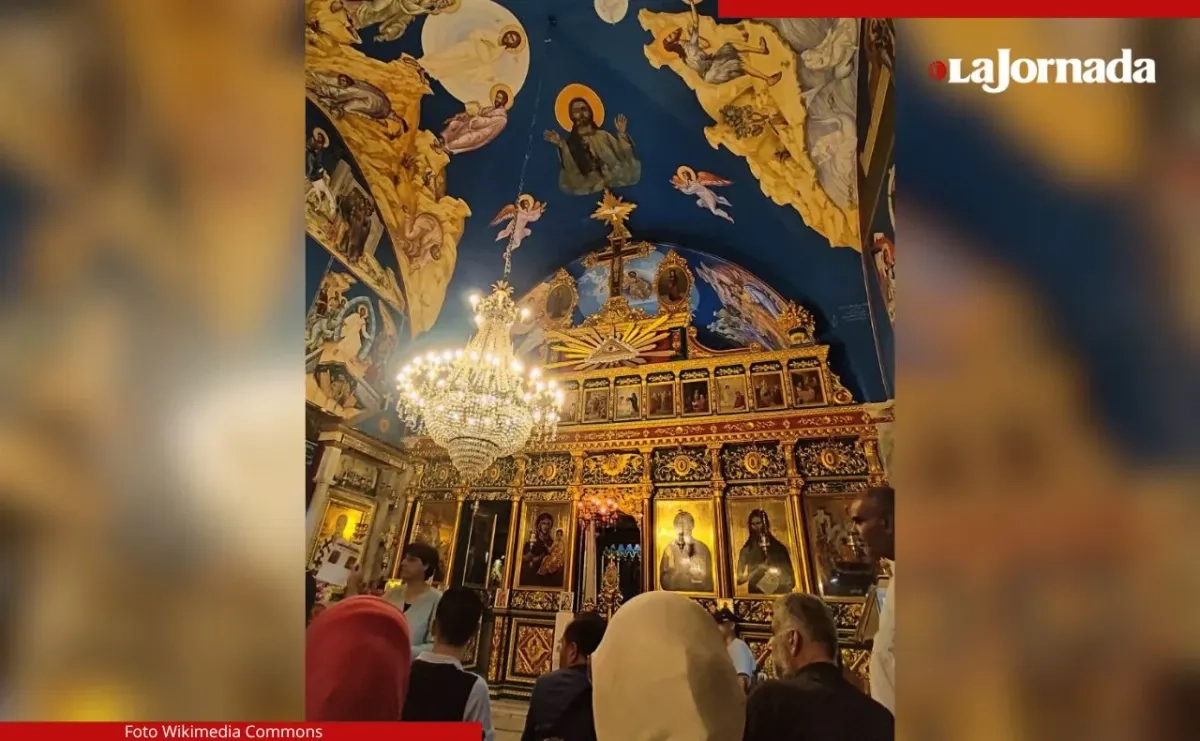 El templo dedicado a San Porfirio en la franja de Gaza ha sufrido graves daños desde el comienzo de los ataques israelíes, en octubre de 2023. Foto