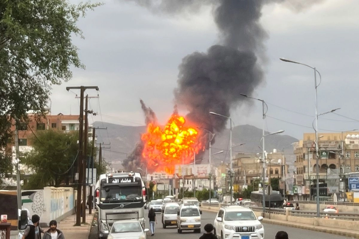 El ejército israelí lanzó una nueva ofensiva contra Saná, capital de Yemen, el 10 de septiembre de 2025. Foto 